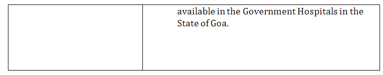 HEALTHCARE INITIATIVES BY GOA GOVERNMENT