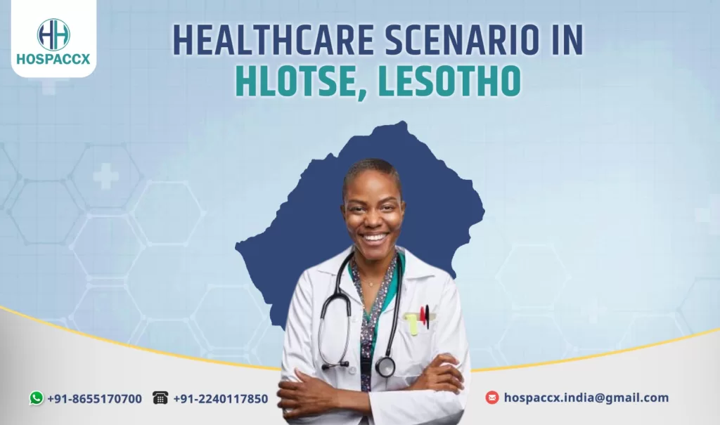 Doctors and nurses attending to patients at a clinic in Hlotse, Lesotho
