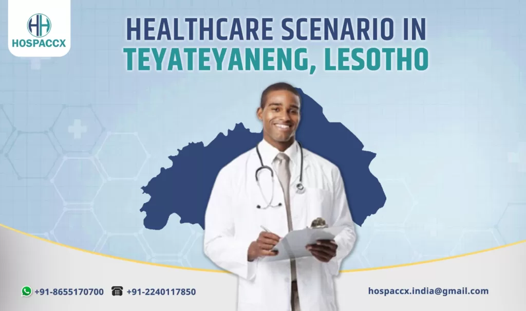 Healthcare workers providing patient care at a clinic in Teyateyaneng, Lesotho