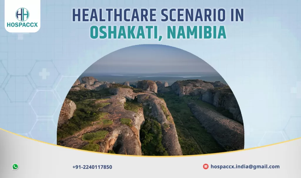 Doctors and nurses providing patient care inside Oshakati hospital, Namibia, as part of the Hospaccx Consulting healthcare project.
