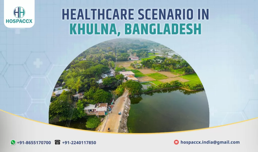 Map showing hospitals and healthcare facilities in Khulna Bangladesh
