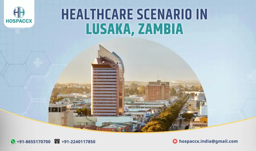 Healthcare professionals working at a medical facility in Lusaka