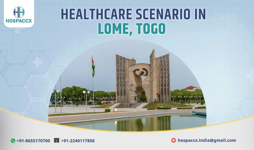 Healthcare professionals treating patients at a clinic in Lomé,