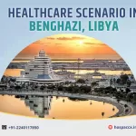 Exterior view of a hospital facility in Benghazi, Libya